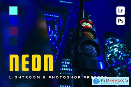 6 Neon Lightroom and Photoshop Presets