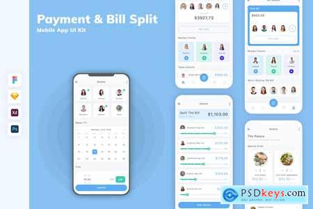 Payment & Bill Split Mobile App UI Kit