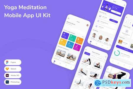 Yoga Meditation Mobile App UI Kit