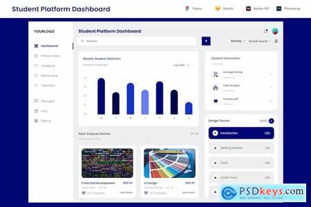 Student, Study & Learn Courses Platform Dashboard