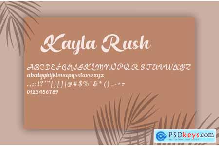KaylaRush - Script Font