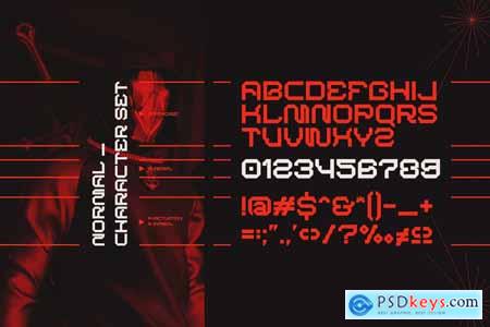 BARKMO-36 Futuristic Mecha Cyberpunk Font