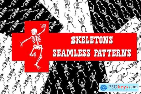 Skeleton seamless patterns