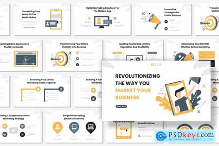 Online Marketing Infographic PowerPoint