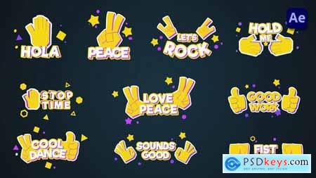 Hands emoji titles [After Effects] 45457820