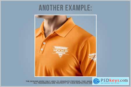 Close-up Polo T-Shirt Mockup