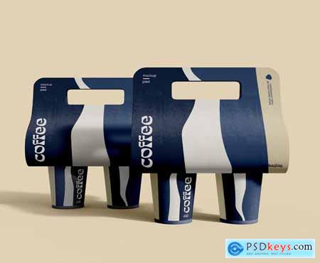 Coffee Cups with Holder Mockup VN6SMS4