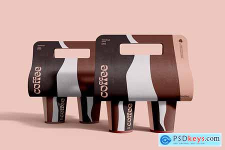 Coffee Cups with Holder Mockup VN6SMS4