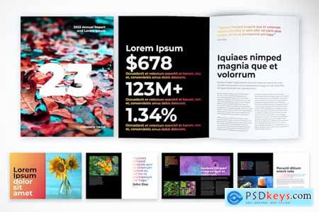 Annual Report with Saturated and Gradient Colors