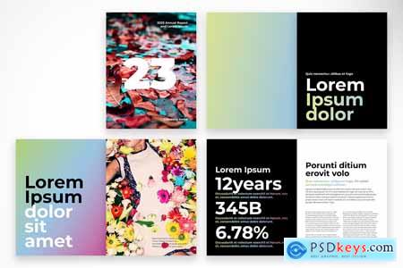 Annual Report with Saturated and Gradient Colors