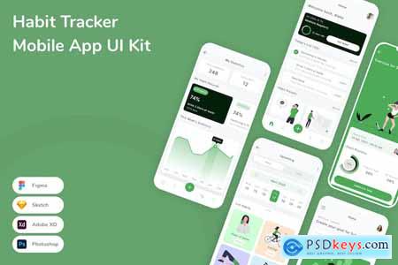 Habit Tracker Mobile App UI Kit