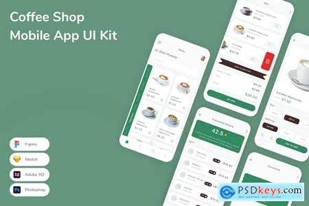 Coffee Shop Mobile App UI Kit