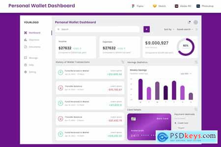 Personal Wallet & Money Management Dashboard UI