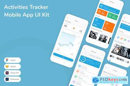 Activities Tracker Mobile App UI Kit