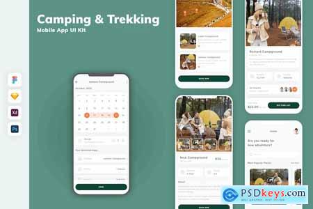 Camping & Trekking Mobile App UI Kit