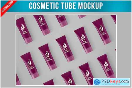 Cosmetic Tube Top View Mockup