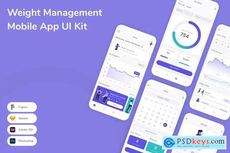 Weight Management Mobile App UI Kit