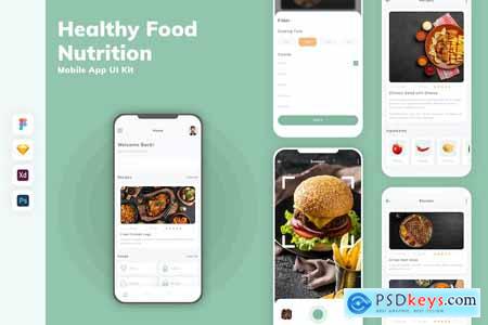 Healthy Food & Nutrition Mobile App UI Kit