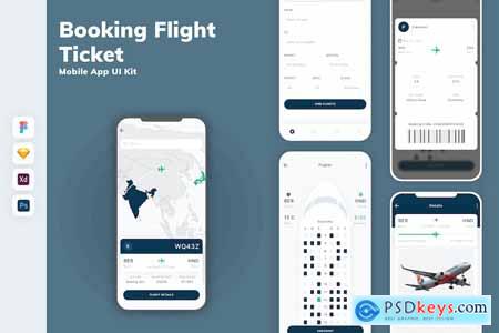 Booking Flight Ticket Mobile App UI Kit