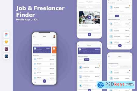 Job & Freelancer Finder Mobile App UI Kit