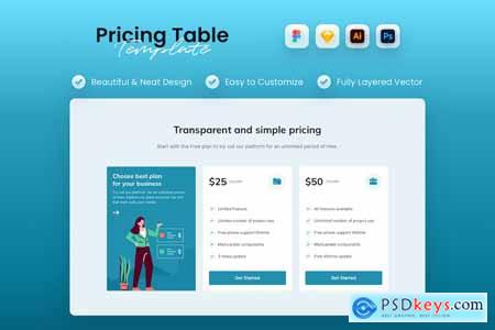 Pricing Table UI Component 8NRURFC