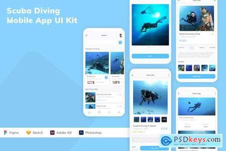 Scuba Diving Mobile App UI Kit