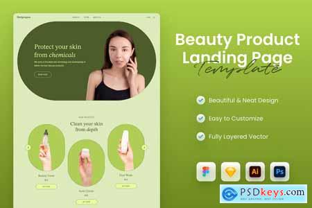 Skincare Product Landing Page Template