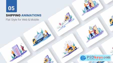 Shipping Packing Animations - Flat Concept 45232181
