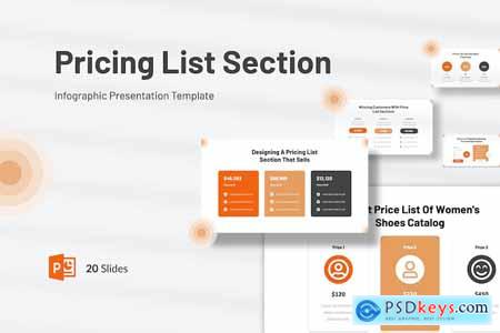 Pricing List Infographic PowerPoint Template
