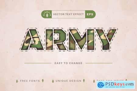Army - Editable Text Effect, Font Style
