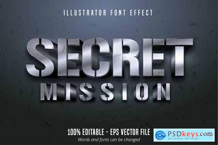 Secret Mission - Editable Text Effect, Font Style