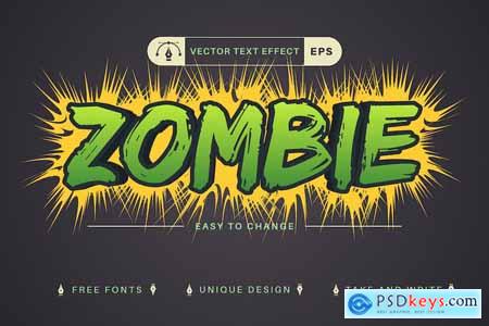 Zombie - Editable Text Effect, Font Style