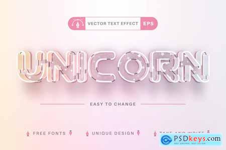 Connect Unicorn - Editable Text Effect, Font Style