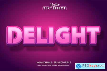 Delight - Editable Text Effect, Font Style
