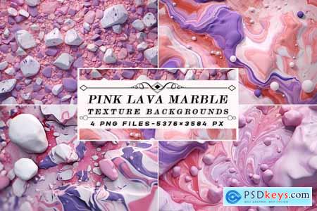 3D Liquid Pink And Lava Marble Granite Background