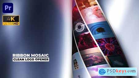 Ribbon Mosaic Photo logo opener - Premiere Pro 45051864