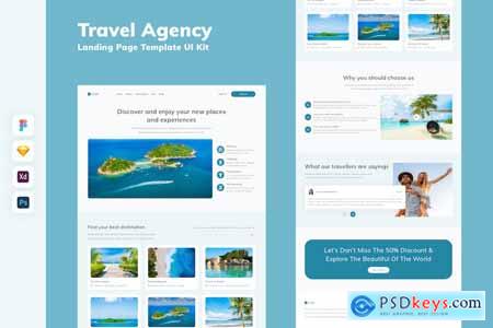 Travel Agency Landing Page Template UI Kit