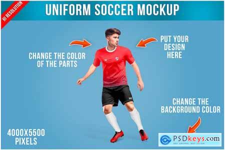 Player Soccer Uniform Mockup