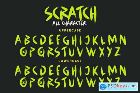 SCRATCH - A Modern Handbrush Font