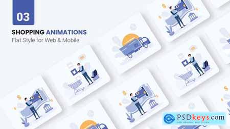 Shopping Online Animations - Flat Concept 45801372
