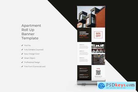 Apartment Roll Up Banner Template Design