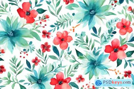 Hand painted watercolor floral Background