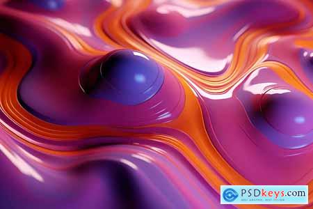 3D Liquid Colorful Paint Background NZH7A9X
