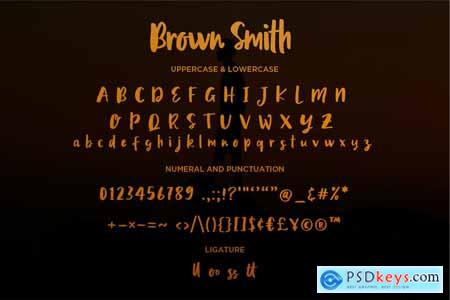 Brown Smith - Modern Bold Script fonts