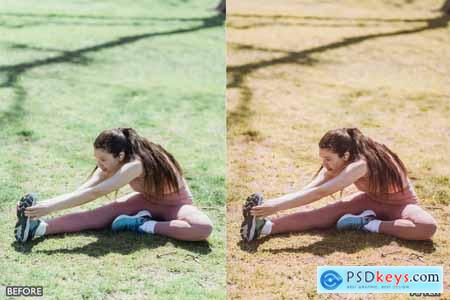 Outdoor workout influencer bright Lightroom preset