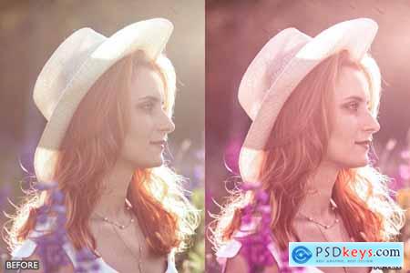 Lilac Moody Purple Tone Portrait Lightroom Presets