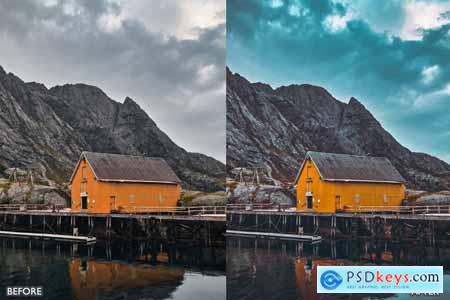 Landscape Cinematic Blue Norway Lightroom Presets