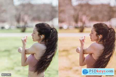 Outdoor workout influencer bright Lightroom preset