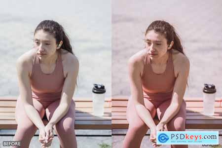 Outdoor workout influencer bright Lightroom preset