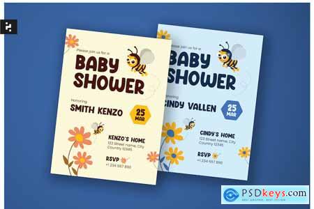 Cute Baby Shower Invitation Bee Theme